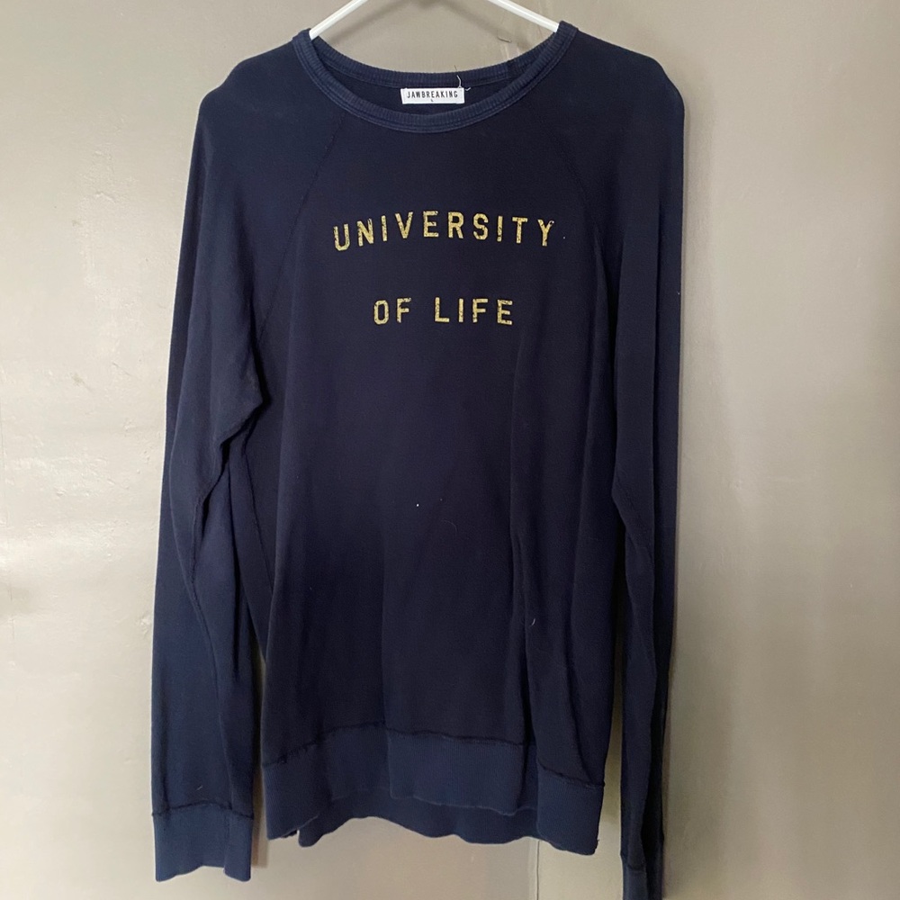 “University of life” crew neck sweater